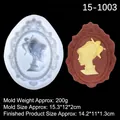 European vintage relief portrait silicone mold for chocolate and fondant DIY crafts - Design No.2 / Clear