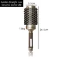 53mm champagne gold nano ceramic ionic round hair brush for salon styling and straightening - 53# (5.5cm Diameter)