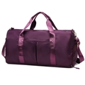 Large purple travel bag for yoga and fitness with a separate shoe compartment - Fuschia