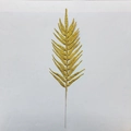 Sparkling gold glitter decorative leaf branch for Christmas trees and festive floral decor - 44cm Bamboo Leaf