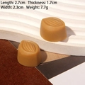 Brown chocolate resin dessert charms with almond leaf texture measuring 2.7x2.3cm - Almond - Light Coffee