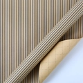 Blue grid vintage kraft paper gift wrap roll with grid lines on the back for easy cutting - Dark Blue Horizontal Stripes