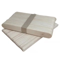 Natural wooden craft sticks for DIY projects and popsicle making, two bundles on white back - Chamfered Wood 150mm*18mm*2mm / approx. 50 Pcs/Bundle