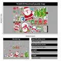 Christmas static window decals featuring Santa, snowman, and reindeer, size 45x60 cm - Style YCSD039 (45*60cm)