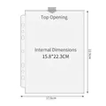 Transparent A5 binder sleeve with top-opening slot for photo cards and dimensions - A5 Wide 7-Hole 1-Pocket Pages 10 Sheets 54#