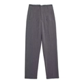 Pantaloni eleganti grigio scuro a vita alta con dettagli a pieghe e tasche laterali - XS / Pantaloni e gonne / Grigio screziato