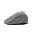 Classic grey newsboy cap with textured knit fabric and minimalist vintage flat cap design - Gray