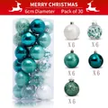 30-piece Christmas ball set with 6cm green and white assorted ornaments in a clear tube - 6cm Green Barrel Balls (30pcs)