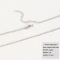 Detailed macro view of silver irregular O-link copper necklace with lobster clasp - Silver Irregular O-Chain