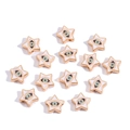 Star-shaped golden evil eye beads with white enamel finish for DIY jewelry making - Pentagram / White