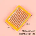 Miniature yellow rectangular dollhouse grill tray with metal grid, 5.5cm x 4cm accessory - 5.5cm*4cm / Yellow