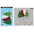 Größentabelle für Weihnachtsbaum und Schneeflocke Fensteraufkleber mit Abmessungen - BQ557 Bunte Bäume