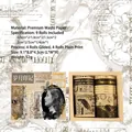 Vintage floral washi tape set with gold foil accents for DIY journaling and scrapbooking - 9 Rolls Set / Marks of Time