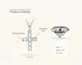 S925 sterling silver moissanite cross necklace with 3mm D-color VVS1 stone detail - Silver White - Cross (0.6ct)