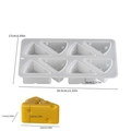 White 8-cavity cheese-shaped silicone mold for cake, soap, and candle DIY projects - 8-Cavity Cheese - Style 3