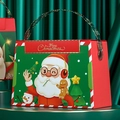 Scatola regalo di Natale con Babbo Natale e testo dorato Merry Christmas - Babbo Natale con gli occhiali