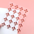 Floral crystal face gems with red teardrop rhinestones for fairy makeup look - Red Teardrop Flower Jewels (BJA-508)