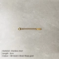 Catene di estensione da 3cm in acciaio inossidabile in oro argento e oro rosa - 3cm / Color Acciaio