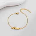 Minimalist golden Pisces zodiac bracelet with adjustable chain and lobster clasp - Pisces Gold