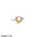 Créoles en acier titane plaqué or avec dimensions détaillées de 12 mm externe et 8 mm interne - Largeur 1,8 mm-Diamètre 12 mm (TE6018-2-12) / Or