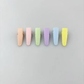 Set van zes matte macaronkleurige metalen haarklemmen van 2 cm voor kinderen in kleuren - 2,5 cm Macaron Gemengde Kleuren Eendenbek Clip