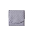 Tragbare lila Reise-Schmucktasche mit gewebter Kunstlederstruktur und gebogener Verschlussklappe - PU-Leder / Klein / Lila