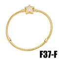 Detailed close-up of a gold snake chain bracelet featuring a micro-pave star charm - Snake Chain with Zirconia Star Pendant (Style F)
