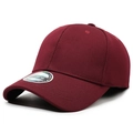 Burgundy closed-back baseball cap in elastic knit fabric for 57-58cm head size - One Size / Burgundy