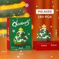 Mini Christmas tree building block set K153 with gift box and 130 pieces for kids - Mini Snowy Tree (130 PCS)