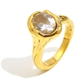US 6 Large Hollow Pigeon Egg Style Gold