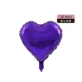 10-inch dark purple heart-shaped aluminum foil balloon with metallic finish for parties - 10-inch Heart Dark Purple