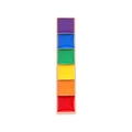 Vertikale rechteckige Emaille-Anstecknadel im Regenbogen-Design mit sechs Farben - Rechteckiger Bar-Stil (XZ5131)