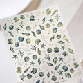 3D metallic ocean nail stickers featuring iridescent shells, starfish and coral motifs - M-1128-Gold Foil + Jelly Glue