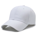 Classic white structured baseball cap in high-quality cotton with refined stitching - Adjustable / White