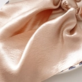 Elegant champagne satin silk scrunchie with smooth ribbon texture for women hairstyles - Shiny Satin Khaki