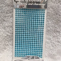 3mm blue round acrylic rhinestone stickers for DIY craft decoration on plush background - 5mm / Aqua