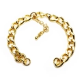 Gold thick chain bracelet with adjustable extender and lobster clasp for DIY jewelry - Thick Chain Lobster Clasp Bracelet