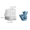 Silicone mold for angel-shaped flower pot and candle holder, 8.6x8.8x6.2cm size - Conch Angel Style (Conch Angel-Candle Cup)