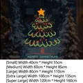 Vinilo navideño estático para ventana con árbol de colores y Merry Christmas - Pequeño 40x55CM