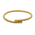 Exaggerated 18K gold plated stainless steel multi-layer spiral tubogas spring bangle - High Quality Band 1-Layer / Gold