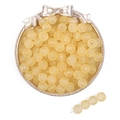 Matte hellgelbe Acrylperlen für DIY-Schmuckherstellung in einem goldenen Tablett - 8mm/30g/ca. 115 Stk / Gelb