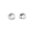 Pendientes de clip minimalistas de acero inoxidable plateado sin perforación - Steel Color (11MM)
