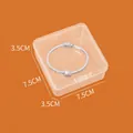 Square transparent plastic jewelry storage box 7.5x7.5x3.5cm for silver bangles - 7.5*7.5*3.5CM