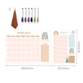 Magnetic dry erase monthly and weekly planner set with 6 markers and accessories - CT821 (Tropical Parrot)
