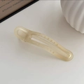 Pinza para el pelo mate amarillo champán con diseño minimalista calado para mujer - Pinza de Pato - Albaricoque Suave