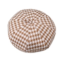 Vista dall'alto di un basco marrone e bianco a pied-de-poule con dettagli della trama - M (56-58cm) / Pied de Poule Arancione