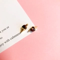 Detail of sweet ice cream pendant in dark brown and gold for DIY necklace making - 11# Chocolate Heart Ice Cream