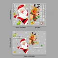 Christmas Santa Claus and reindeer PVC static window stickers set size 50x70cm - AMJ031 Santa Claus & Reindeer