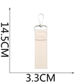 Off-white cotton webbing keychain with silver lobster clasp, 14.5cm length and 3.3cm width - Small / Off White