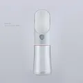 Portable gray and white pet water bottle dispenser with easy control button - Gray and White Water Style / With Rabbit Ear Decoration